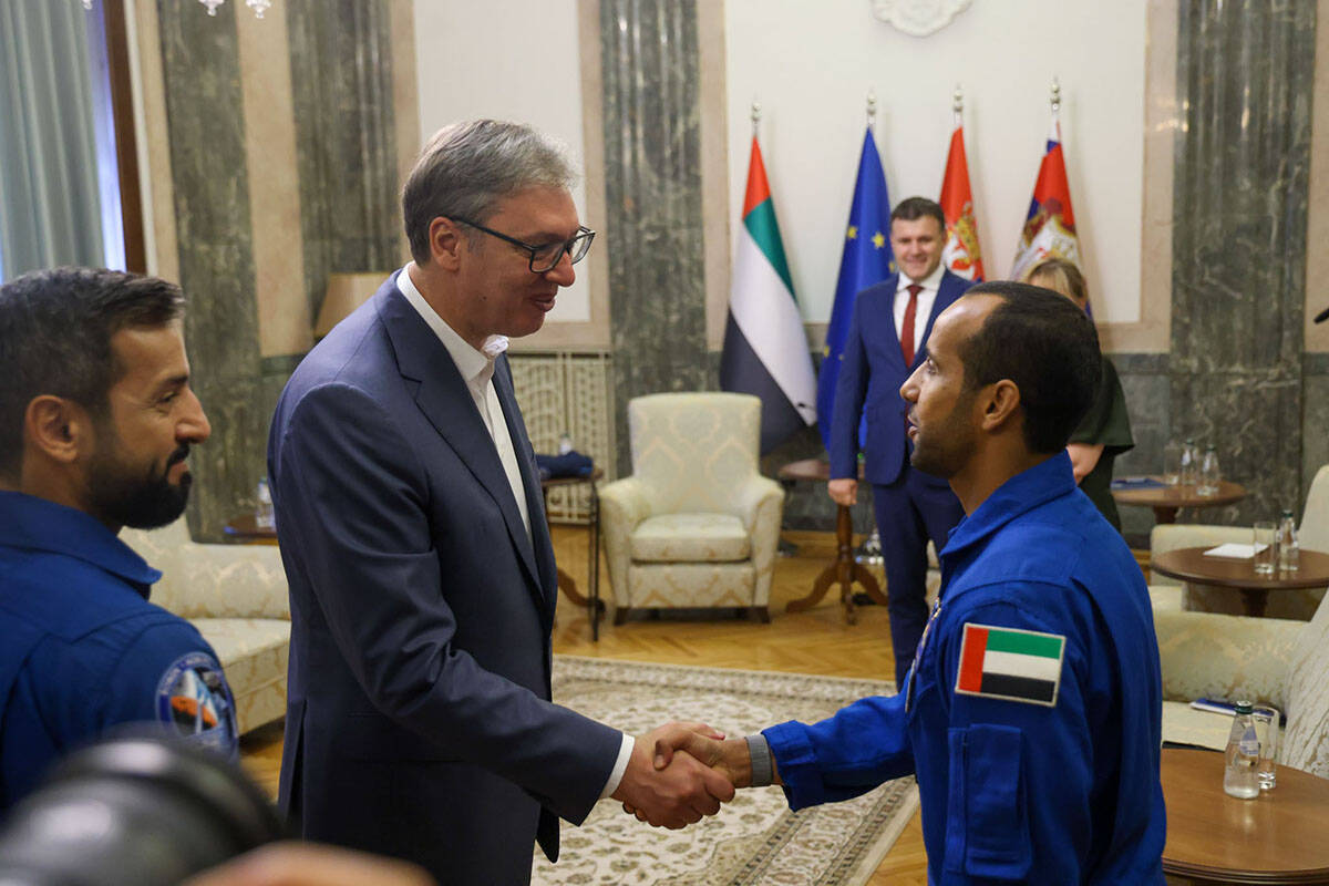 Aleksandar Vučić sa ministrom omladine UAE i prvim arapskim astronautom