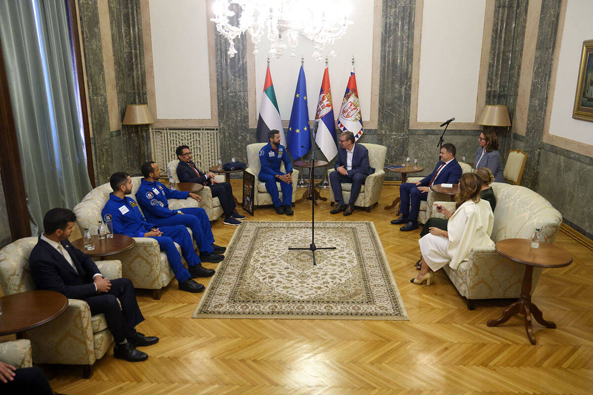 Aleksandar Vučić sa ministrom omladine UAE i prvim arapskim astronautom