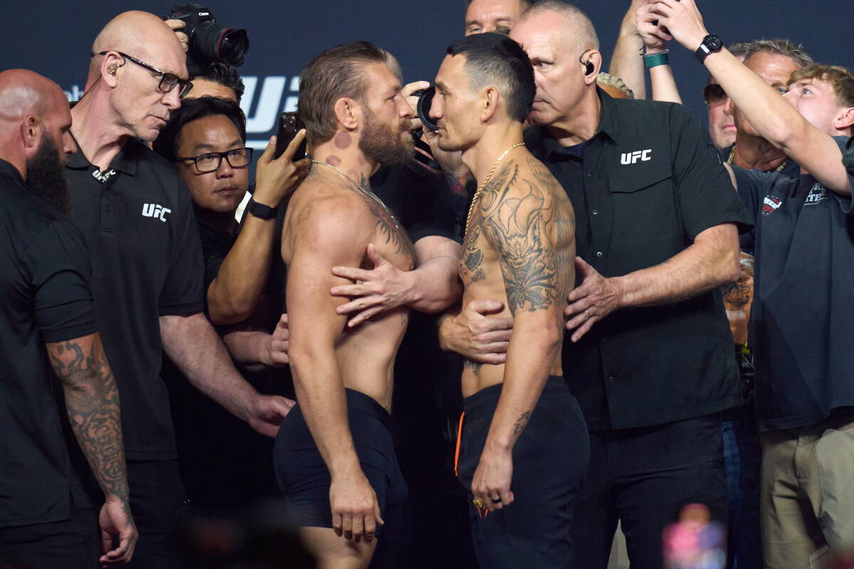 Konor Mekgregor i Maks Holovej na merenju u Las Vegasu