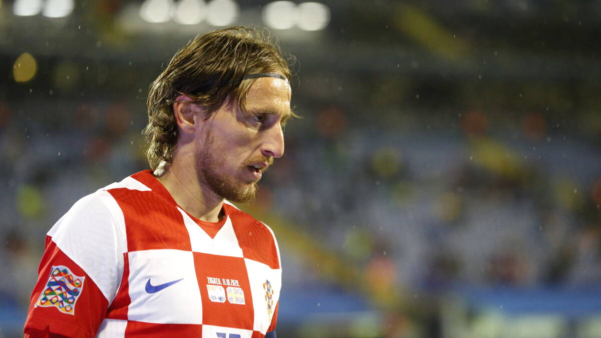 Luka Modrić na utakmici Hrvatske reprezentacije