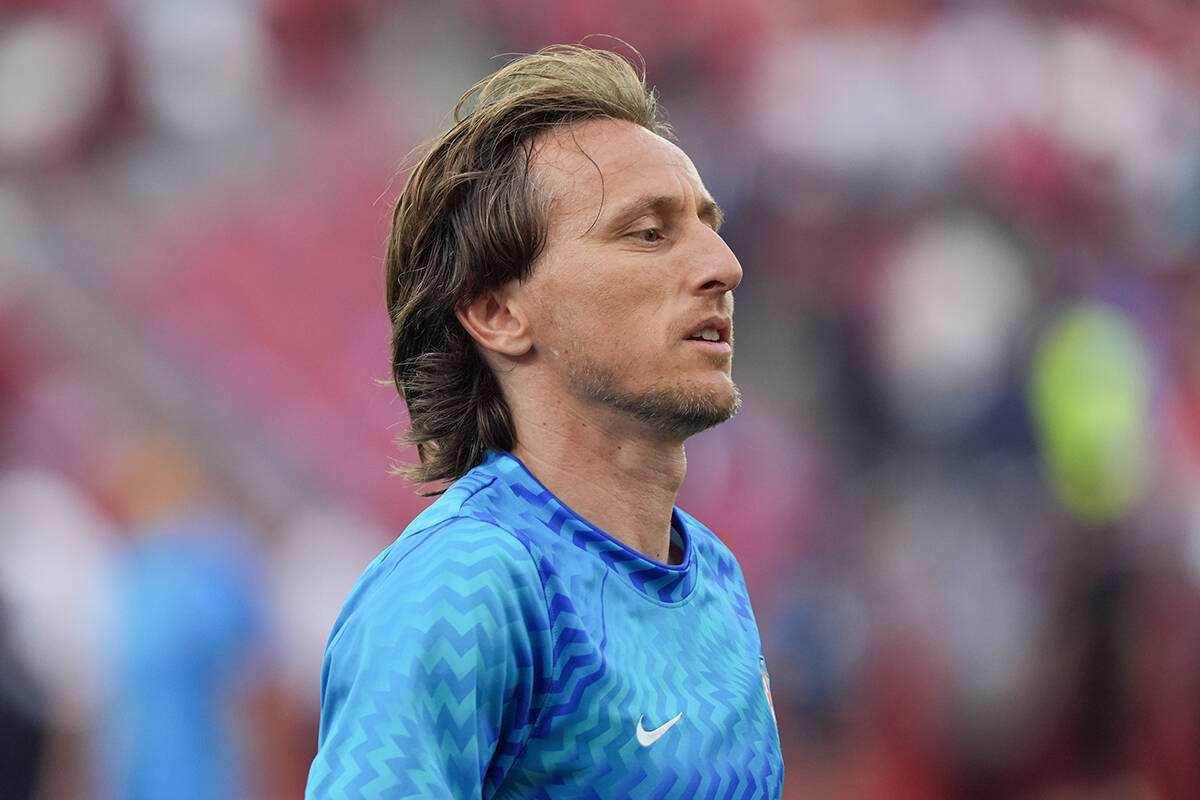 Luka Modrić u dresu Hrvatske.
