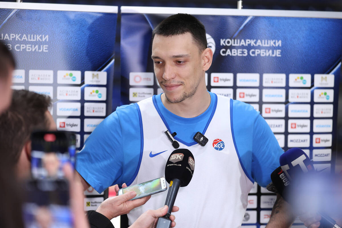 Nikola Tanasković na treningu Srbije