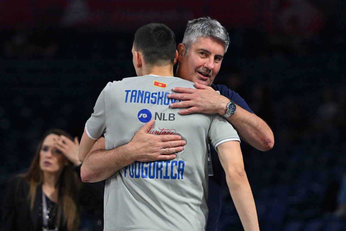 Nikola Tanasković i Mlađan Šilobad na meču Partizan Budućnost