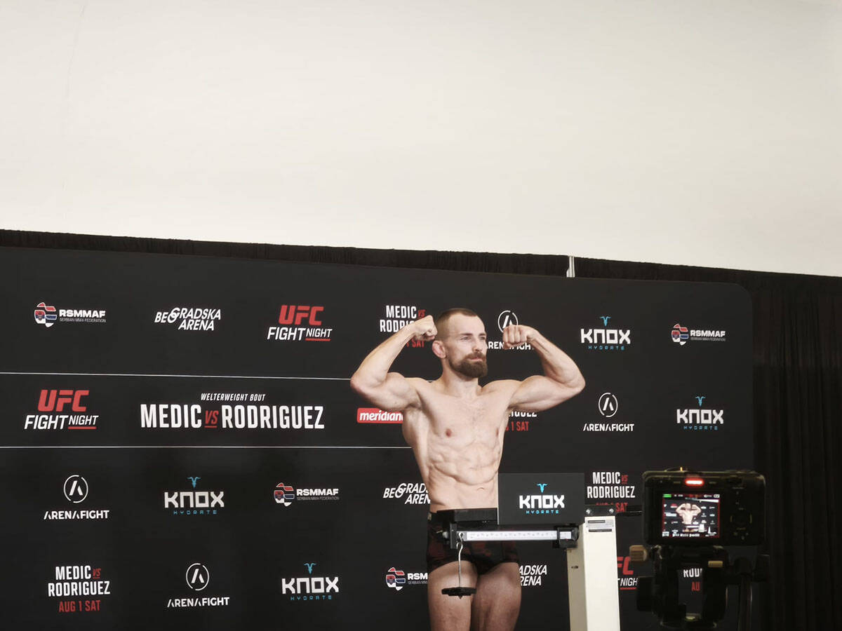Slovak Ludovit Klajn prvi se pojavio na merenju pred UFC Beograd.