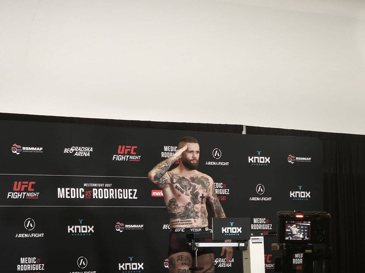 Vlasto Čepo na merenju pred UFC Beograd.