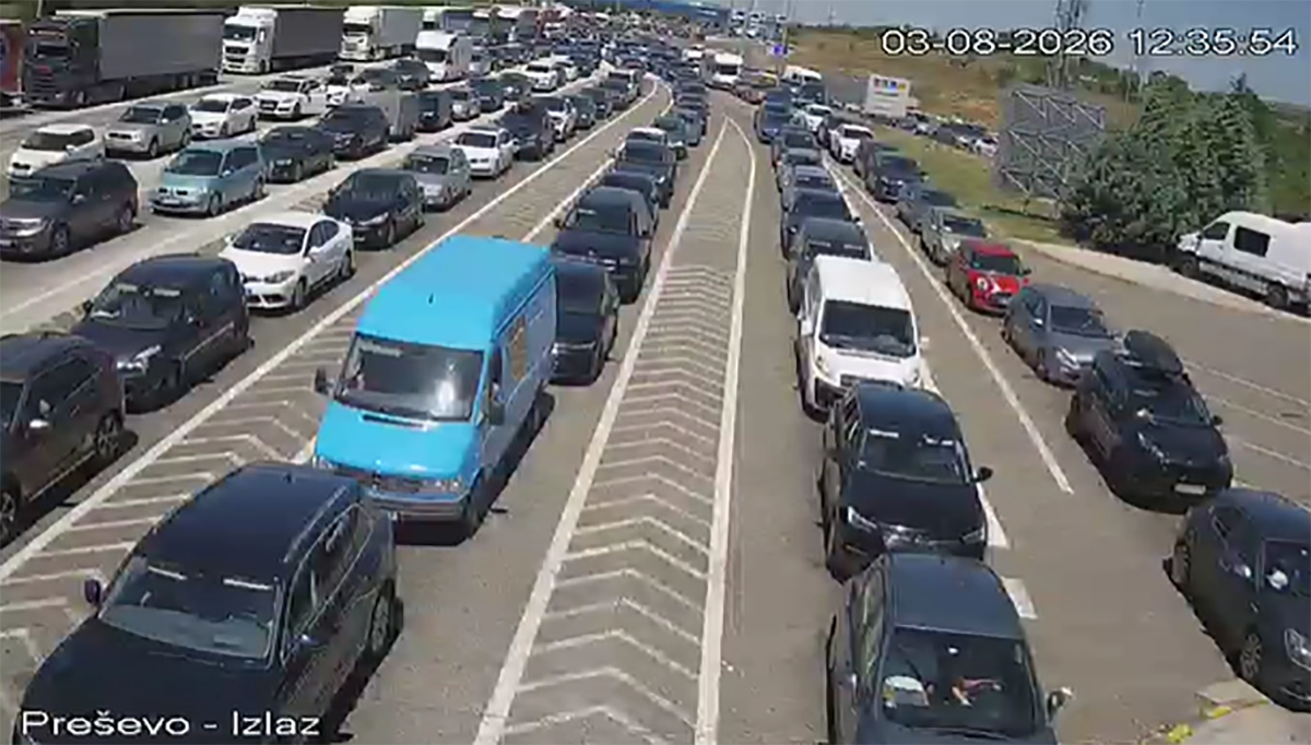 Granični prelaz Preševo - izlaz iz Srbije