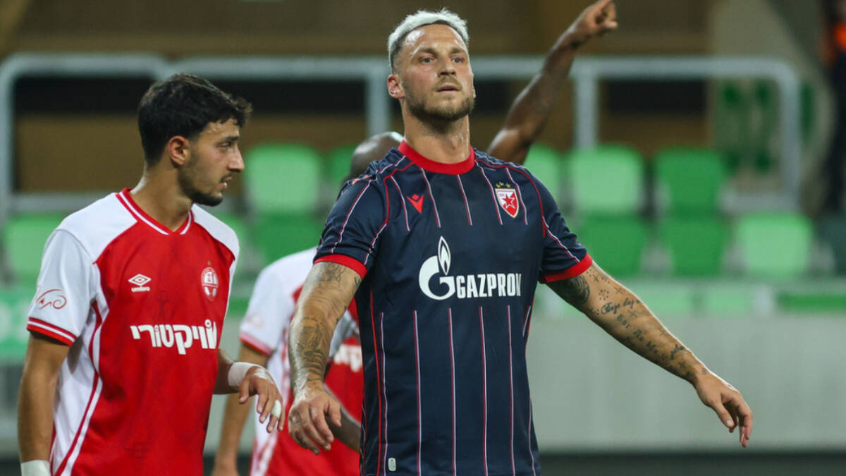 Marko Arnautović posle promašaja na Zvezda Hapoel Berševa