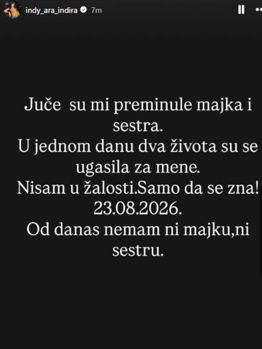 Ni reči o rođenoj sestri: Edita se oglasila nakon jezive objave Indi Aradinović (Foto)