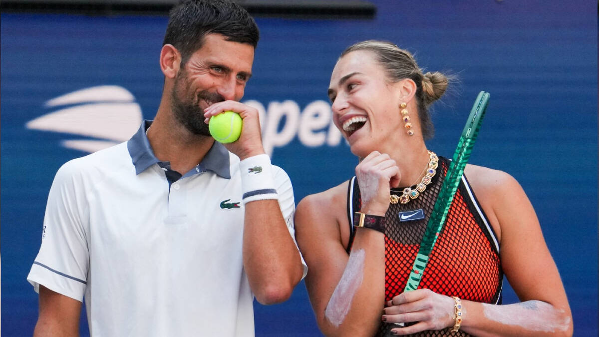 Arina Sabalenka gleda u Novaka Đokovića i ne trepće