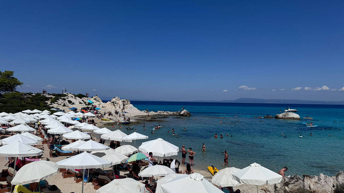 Orange beach, Grčka, Sitonija