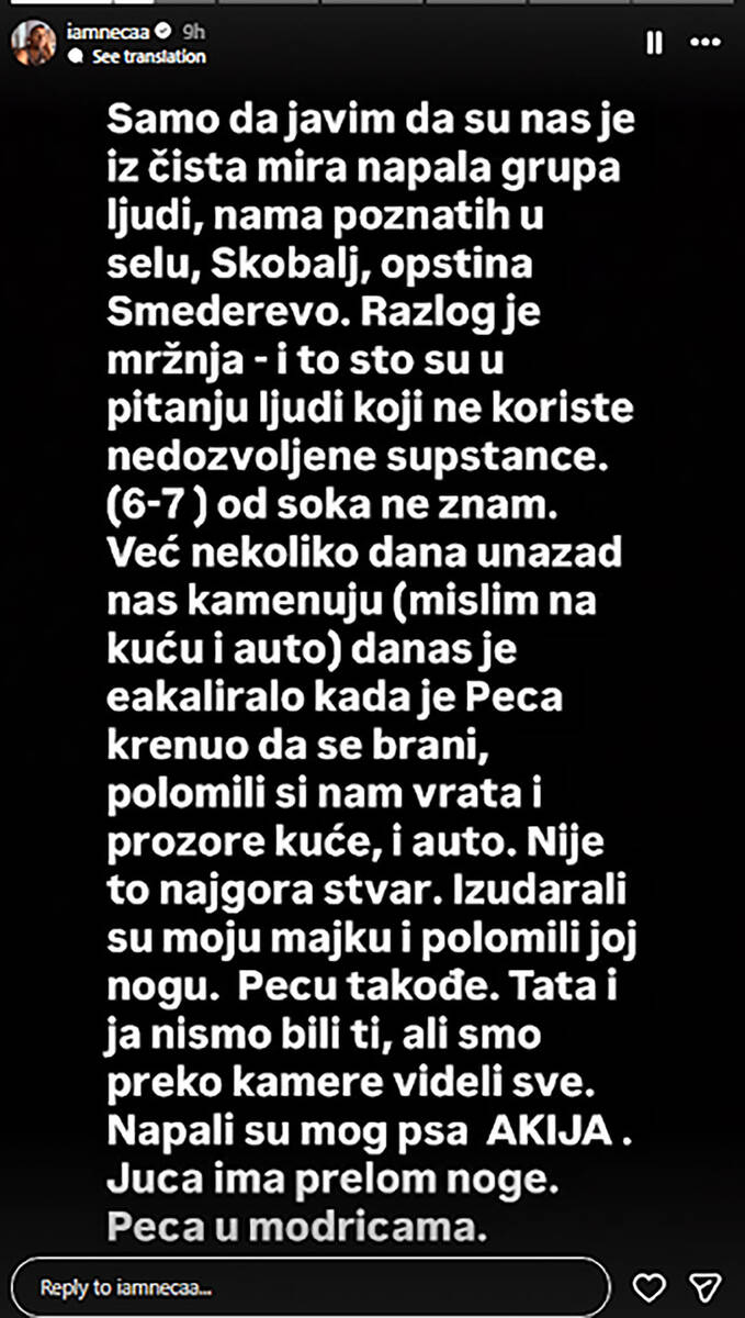 "Pretukli su mi majku, brata i psa": Jezive scene u domu bivšeg zadrugara, upali na imanje i demolirali kuću