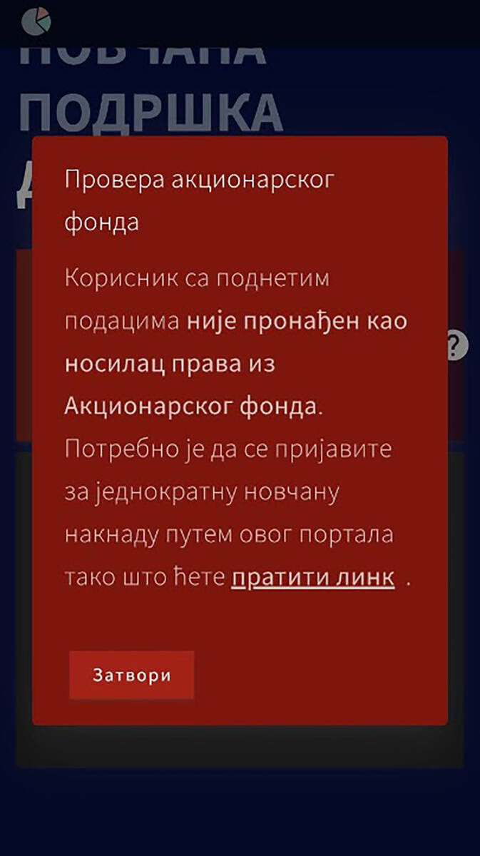 Prijava za 6.000 din