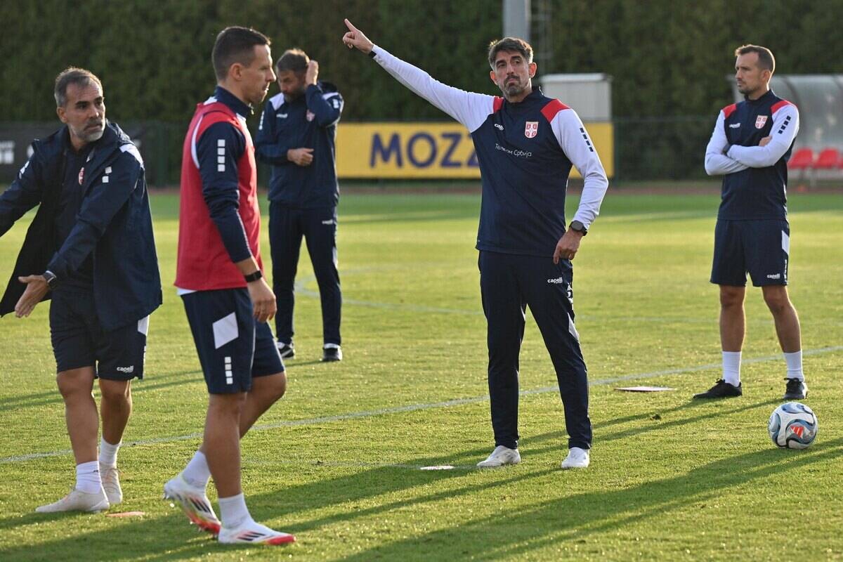 Trening fudbalera Srbije protiv Grčke