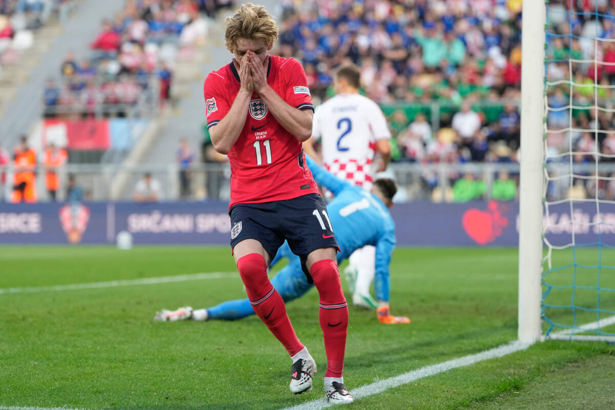 Entoni Gordon žali zbog promašaja na meču Hrvatska Engleska