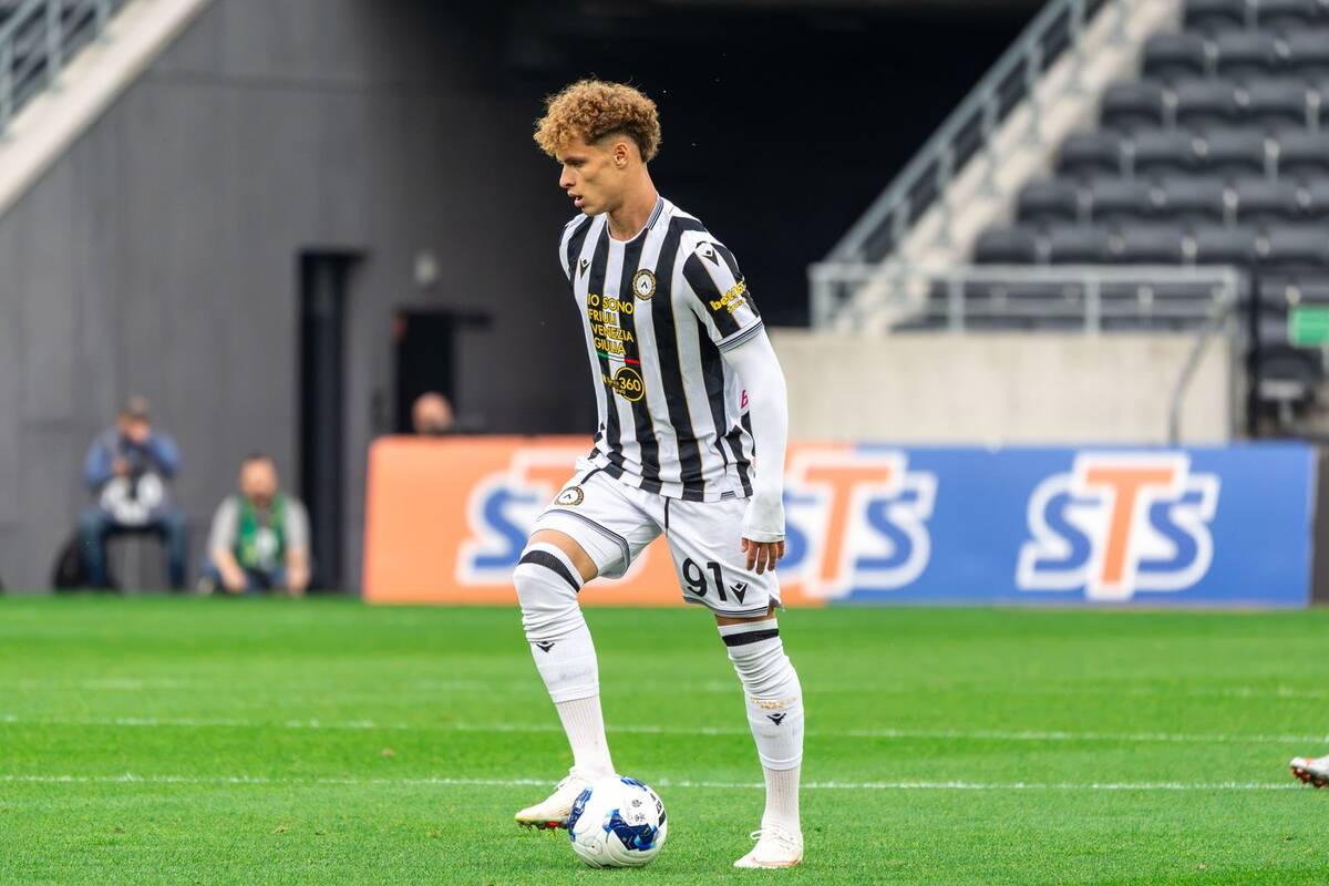 Lazar Jovanović u dresu Udinezea na prijateljskoj utakmici u Italiji
