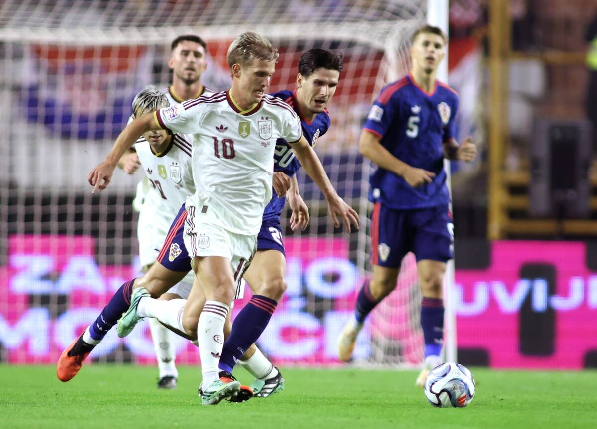 Dani Olmo na utakmici Hrvatska Španija u Splitu