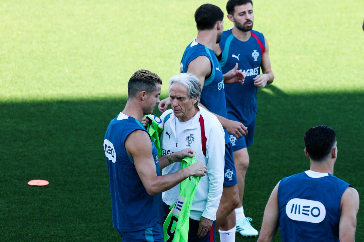 Žorž Žezus i Kristijano Ronaldo na treningu Portugala