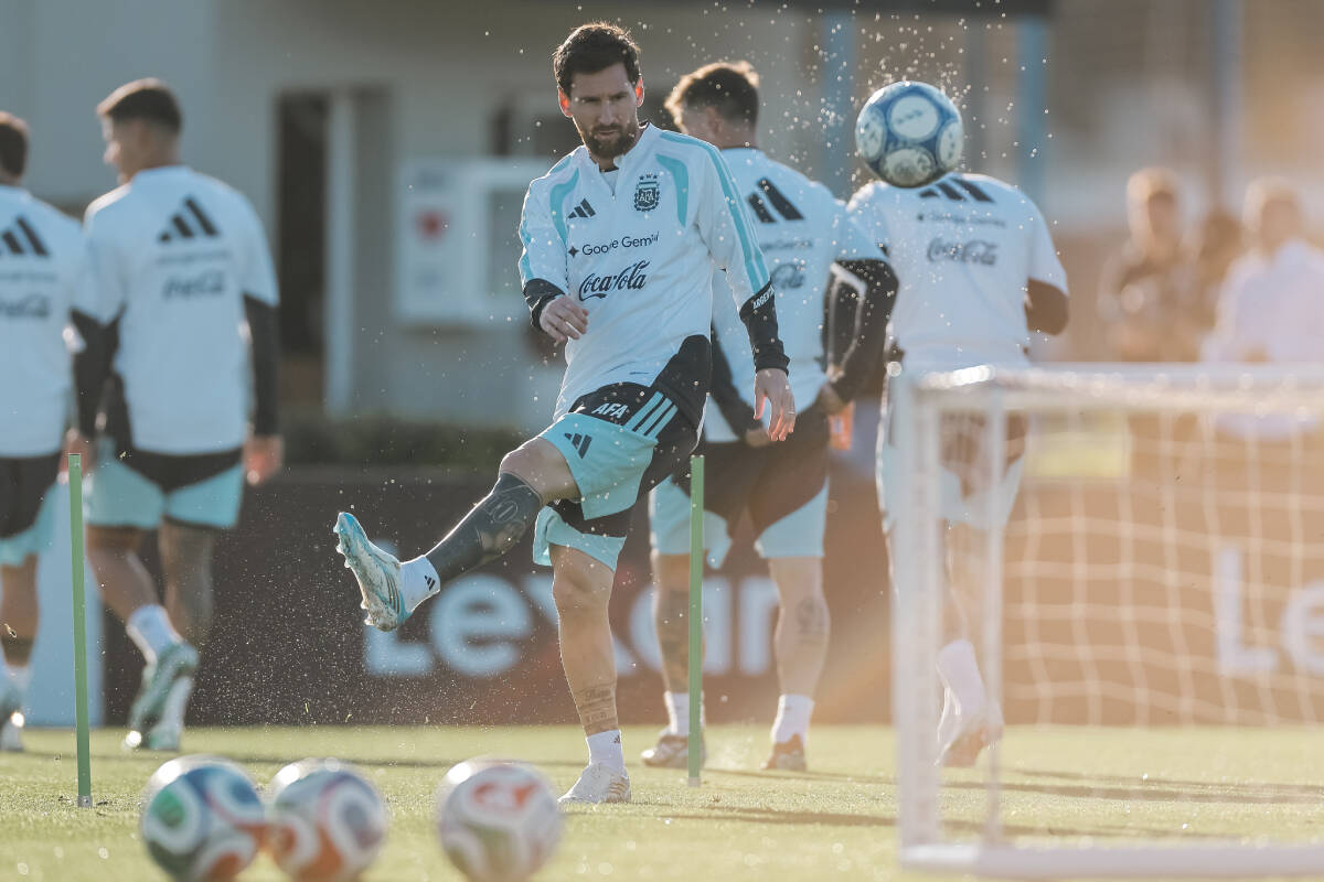 Lionel Mesi na poslednjem treningu u Argentini
