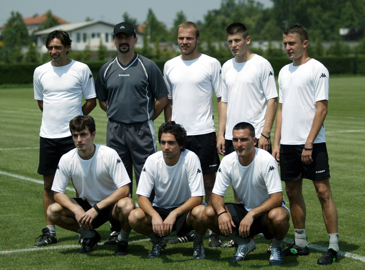 Dragan Ćirić na treningu Partizana 2004. godine.