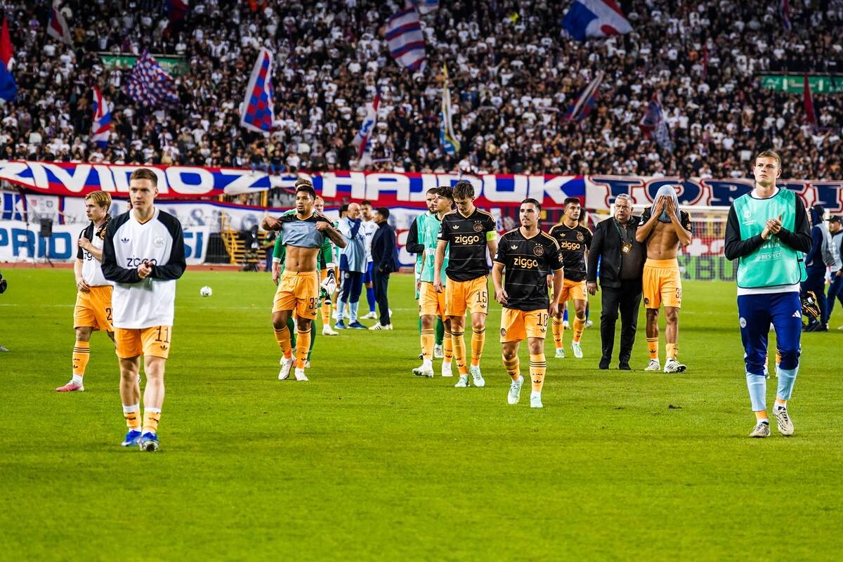 Fudbaleri Ajaksa tužni zbog poraza od Hajduka na Poljudu
