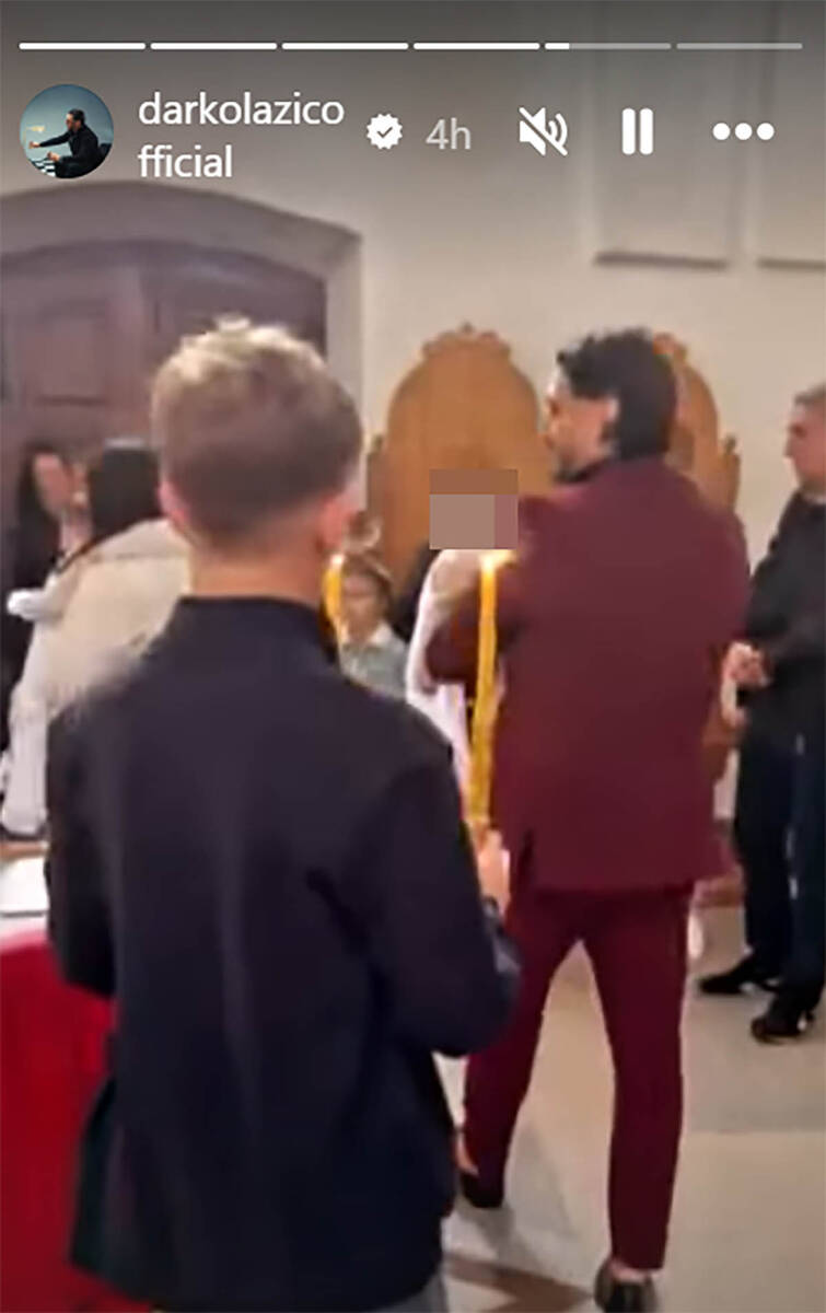 Darko Lazić krstio kumu dete 1.jpg