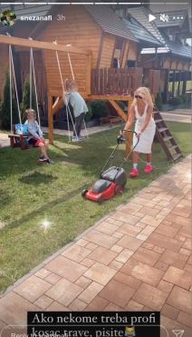 snežana borijan kosi travu instagram foto
