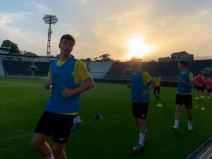 Kairat pred meč sa Crvenom zvezdom trenirao na stadionu Partizana