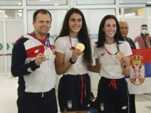 Milica Mandić, Tijana Bogdanović, Doček, Tokyo 2020 (2)