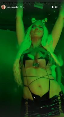 Jelena Karleuša u kožnoj suknji