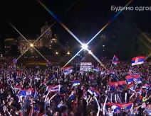 Doček vaterpolista posle Olimpijskih igara na balkonu