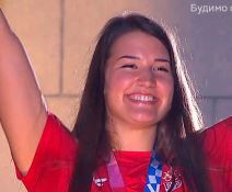 Doček vaterpolista posle Olimpijskih igara na balkonu