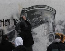 Očišćen mural Ratku Mladiću