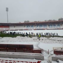 fk crvena zvezda, čišćenje snega