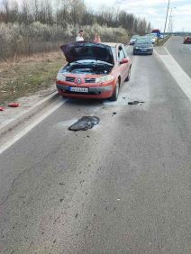 Zapalio se automobil na Zrenjaninskom putu