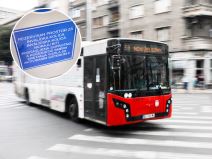Autobus, Natpis