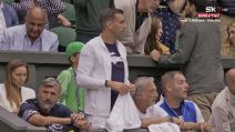 Novak Đoković viče svom timu da duva u travu