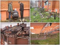 Nakon požara u zgradi stanari čekaju da se vrate u domove