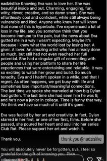 Preminula influensreka Eva Evans u 30. godini