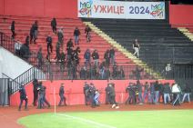 Tuča na meču Borac Čačak Voždovac u Užicu