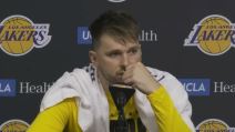 Luka Dončić na konferenciji za medije posle Dalas - L.A. Lejkers.