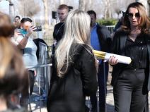 Tanja Savić na sahrani Saše Popovića