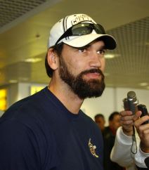 Skot Polard na aerodromu u Beogradu