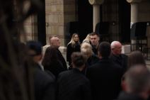 Veljko Ražnatović sa Bogdanom na sahrani Željka Rutovića