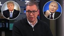Aleksandar Vučić, Vladimir Putin, Donald Tramp