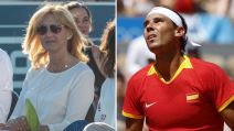 Majka Rafaela Nadala i Rafa Nadal na terenu