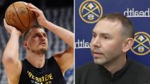 Nikola Jokić i Dejvid Adelman na treningu Denvera