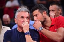 Novak Đoković i Srđan Đoković na utakmici Crvene zvezde i Asvela