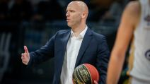 Andrej Žakelj trener Budućnosti na utakmici ABA lige