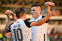 Slobodan Urošević i Bibars Natho fudbaleri Partizana