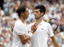 Rafael Nadal i Novak Đoković na Vimbldonu.
